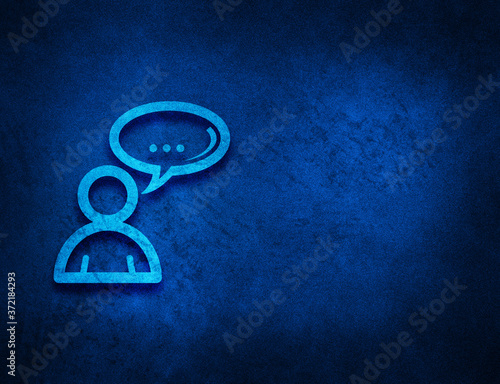 Social network icon artistic abstract blue grunge texture background