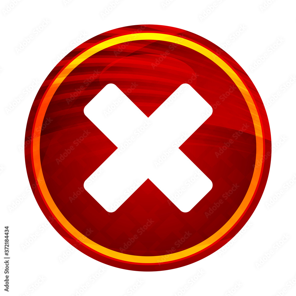 Fototapeta premium Cancel icon creative red round button illustration design