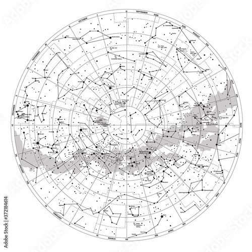 star map of the southern hemisphere of the earth