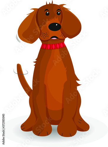 Vector illustration of a cute dog