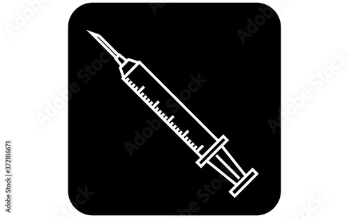 ワクチン接種に使う注射器のイラスト