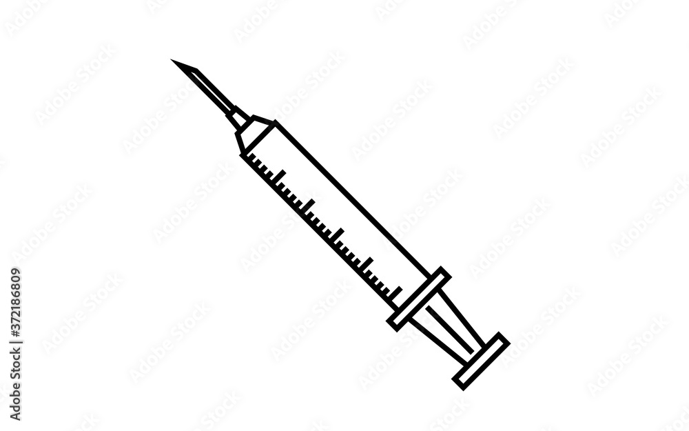 ワクチン接種に使う注射器のイラスト ワクチン接種に使う注射器のイラスト