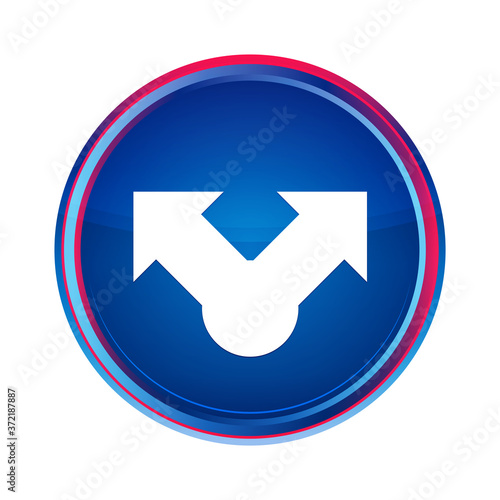 Share icon silky blue round button aqua design illustration