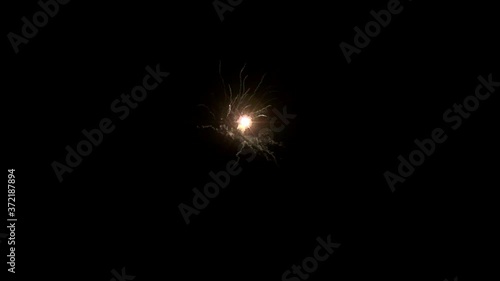 Wallpaper Mural Element of multicolored firework on black background to create a set of salutes through mounting. Slow Motion shot. Torontodigital.ca