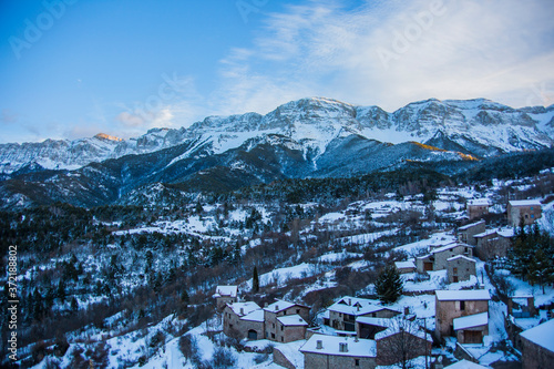 Winter in Querforadat  La Cerdanya  Pyrenees  Spain