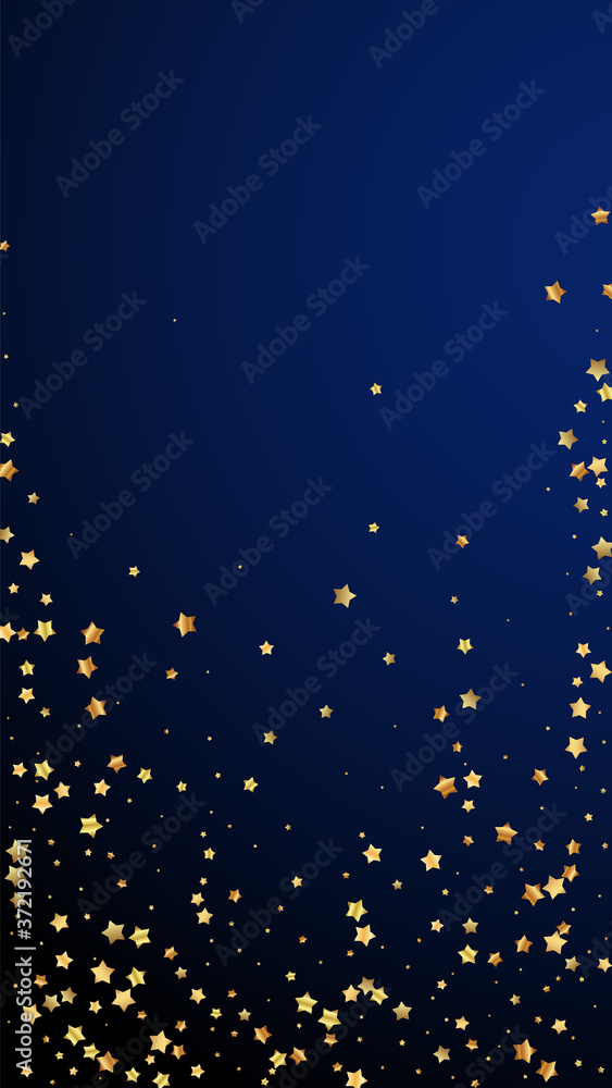 Naklejka premium Gold stars random luxury sparkling confetti. Scatt