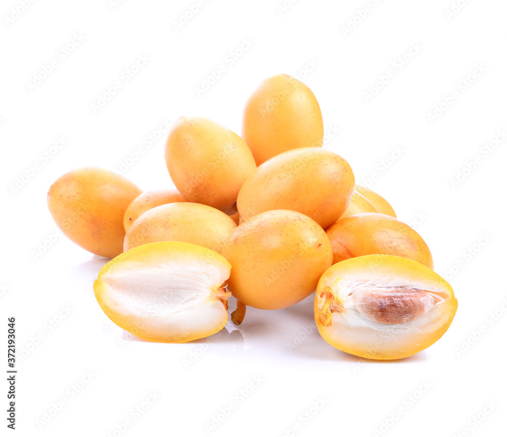 Date fruits isolated on white background. Date fruits isolated on white background.