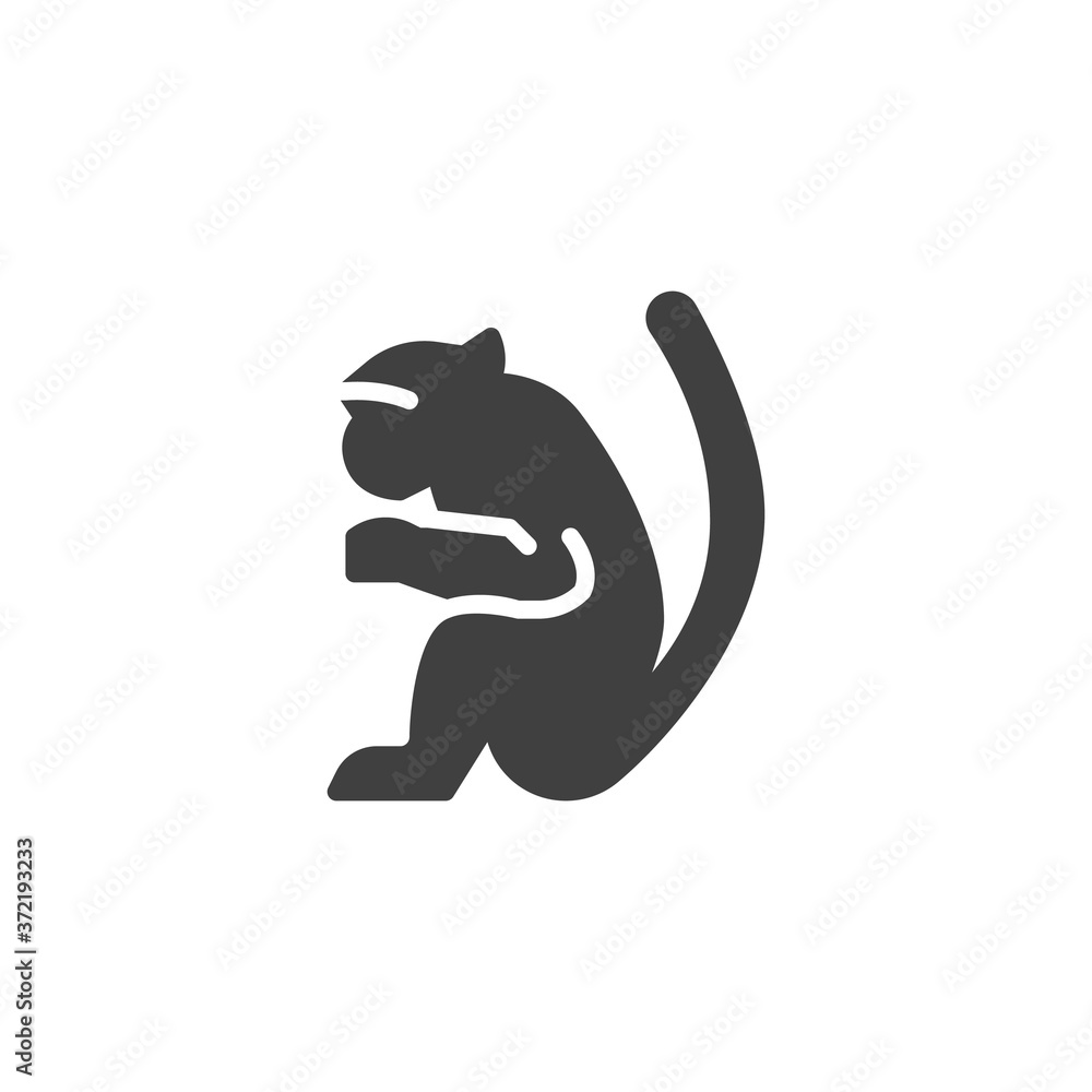 Marmoset monkey vector icon. filled flat sign for mobile concept and web design. Monkey animal glyph icon. Symbol, logo illustration. Vector graphics Marmoset monkey vector icon. filled flat sign for mobile concept and web design. Monkey animal glyph icon. Symbol, logo illustration. Vector graphics