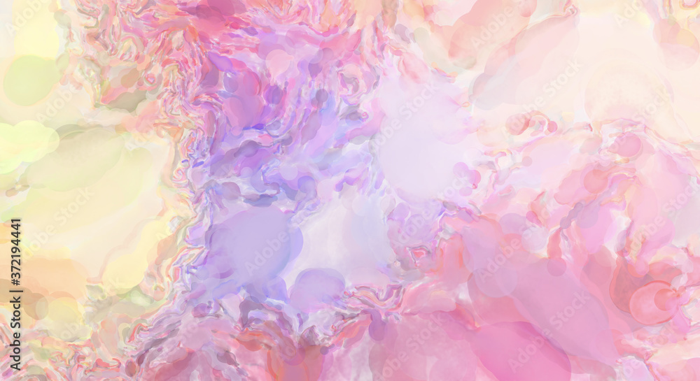 Modern painting of soothing brush strokes resembling alcohol inks. Watercolor abstract painting with pastel colors for poster, wall art, banner, card, book cover or packaging. Modern painting of soothing brush strokes resembling alcohol inks. Watercolor abstract painting with pastel colors for poster, wall art, banner, card, book cover or packaging.