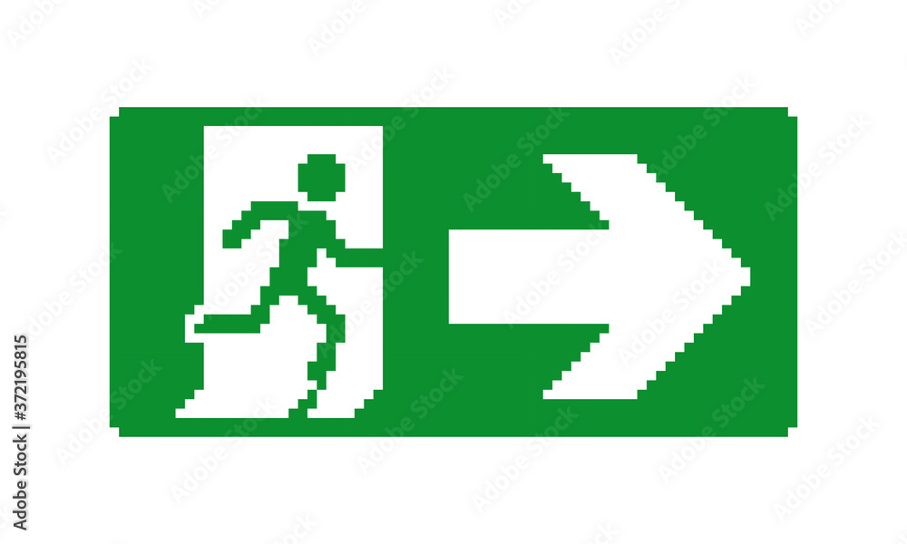 Just Signs Fire Exit Left Direction Emergency Sign at Rs 450/piece in Noida  | ID: 20265433712