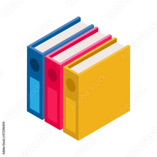 Business & Finance, Office files, Isometric 3D icon.