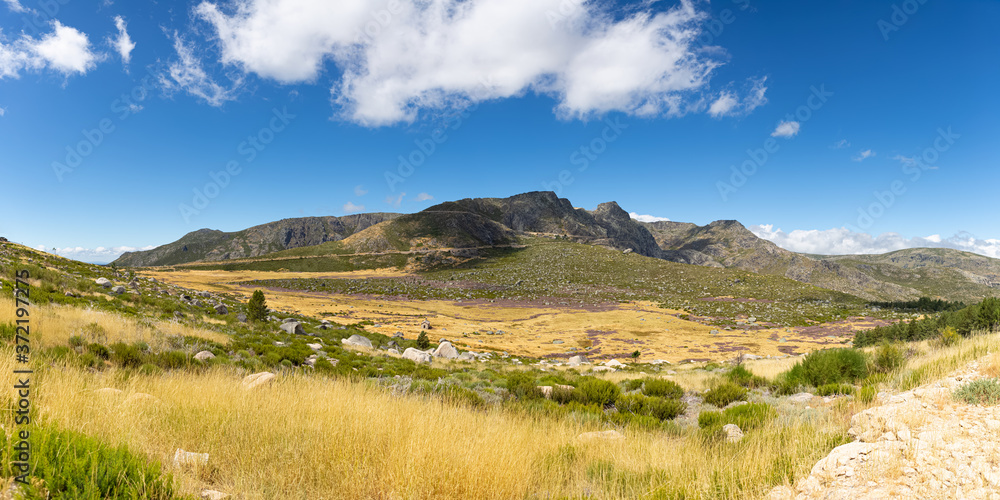 View from the top of the mountains of the Serra da Estrela natural park, Star Mountain Range