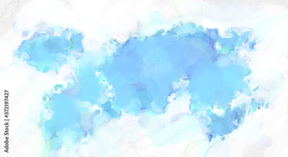 Obraz premium Modern painting of soothing brush strokes resembling alcohol inks. Watercolor abstract painting with pastel colors for poster, wall art, banner, card, book cover or packaging.
