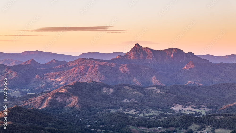 Dawn, Best of All Lookout view of Mount Warning