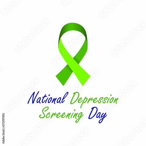 Vector illustration on the theme of National Depression screening day observed each year during October.