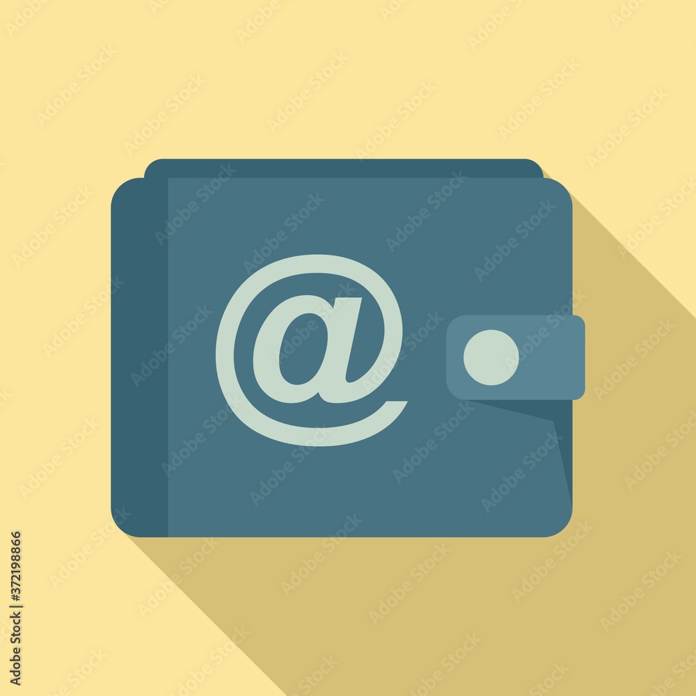 Finance digital wallet icon. Flat illustration of finance digital wallet vector icon for web design Finance digital wallet icon. Flat illustration of finance digital wallet vector icon for web design