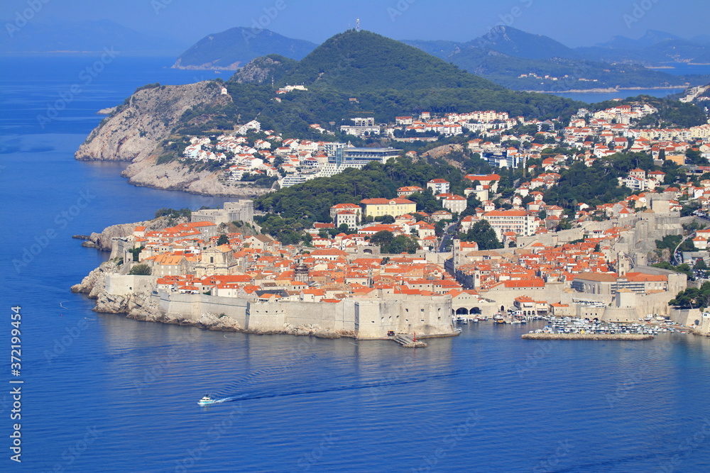 Dubrovnik, panorama, famous travel destination in Croatia
