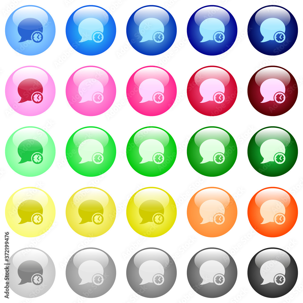 Blog comment time icons in color glossy buttons Blog comment time icons in color glossy buttons