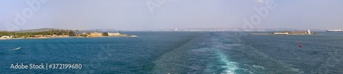 Panoramic view of the forts of San Fernando de Bocahica and the San Jose Battery, Cartagena, Colombia photo