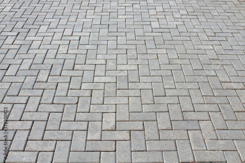 Clinker paving stones. Top view. Close-up. Background. Texture.