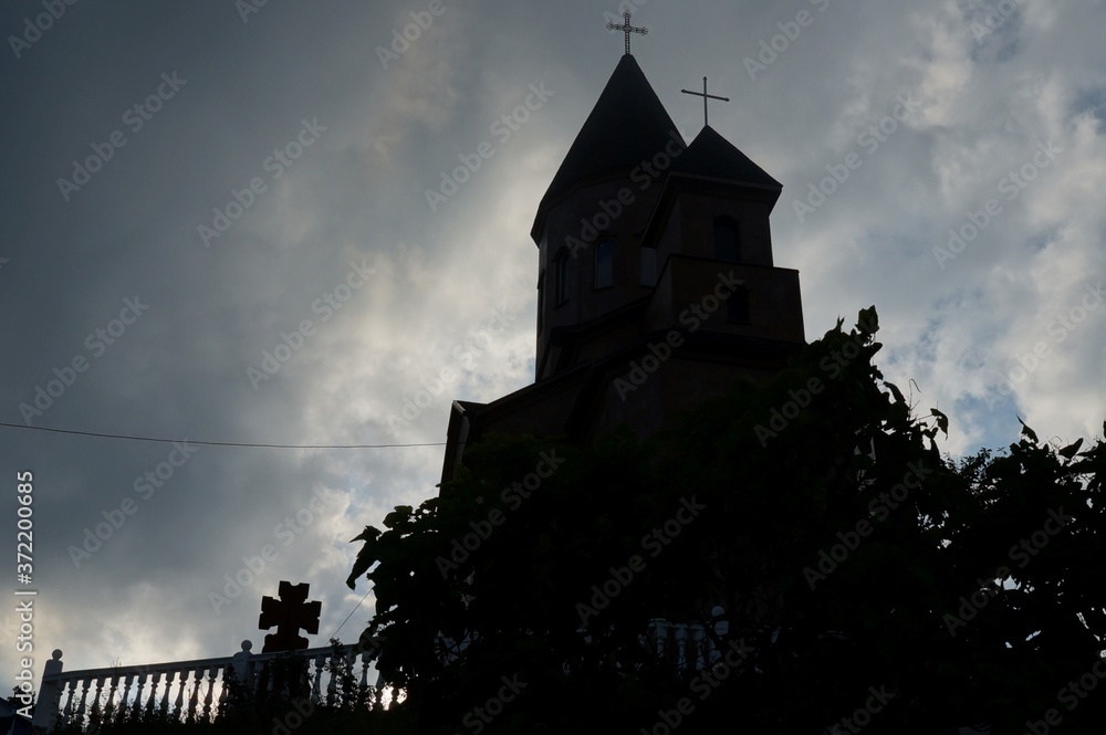Fototapeta premium old church in the evening