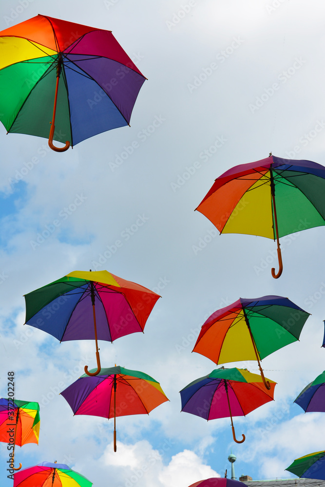 umbrellas on the sky