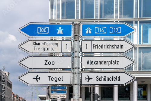 direction signs on leipziger straße in Berlin © Armin Staudt