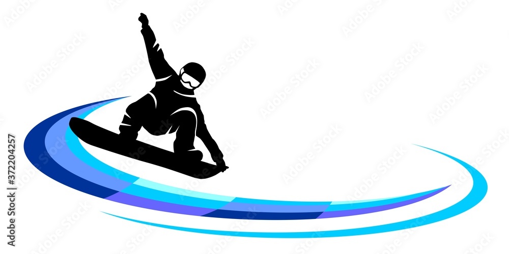 Skiing sport graphic - 146
