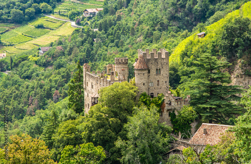 Fontana Castle view, Merano, in South Tyrol, Venosta Valley,northern italy - Europe