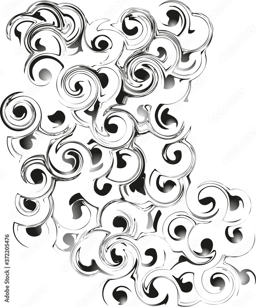 Abstract graphic with black and white elements Abstract graphic with black and white elements