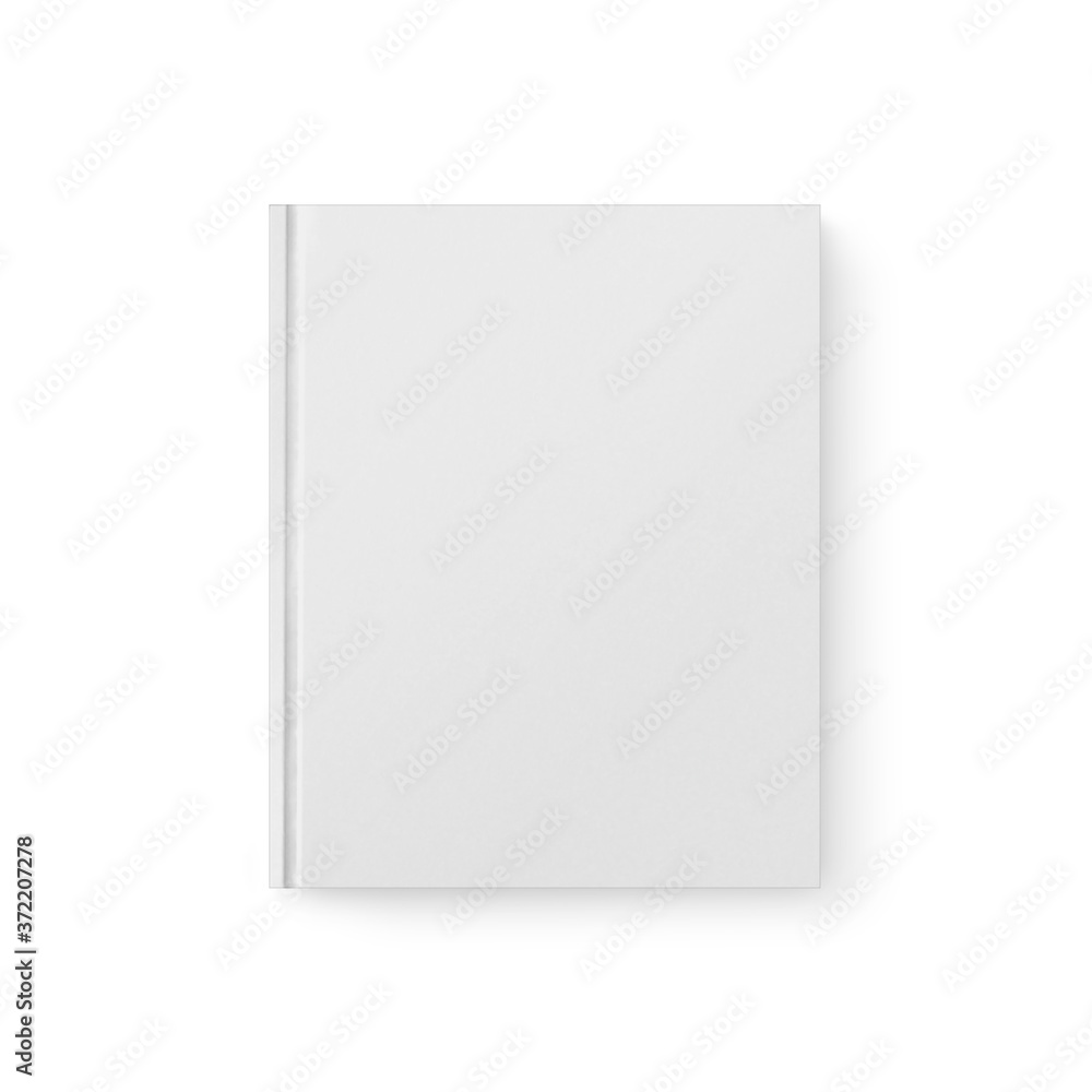 Book cover mockup template on isolated white background, 3d illustration Book cover mockup template on isolated white background, 3d illustration