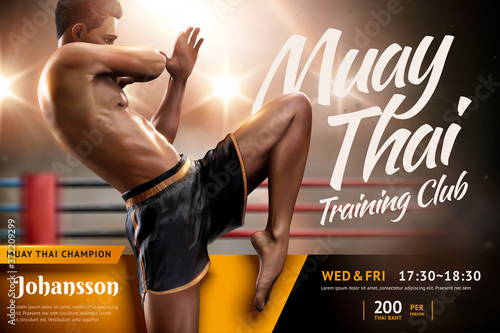 Muay Thai training camp ad design