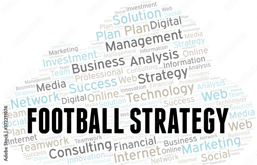 Football Strategy word cloud create with text only. Football Strategy word cloud create with text only.