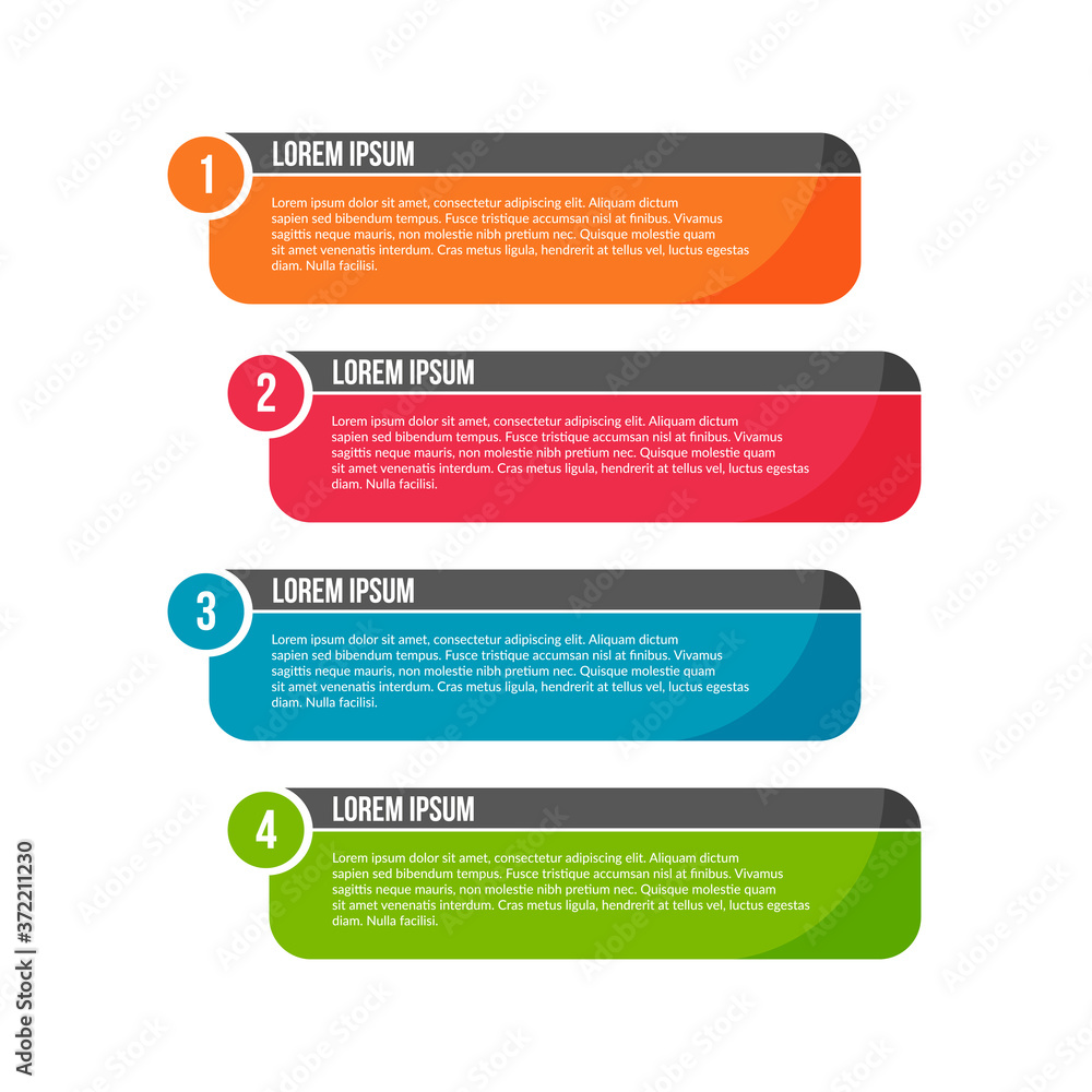 Colorful infographic steps template