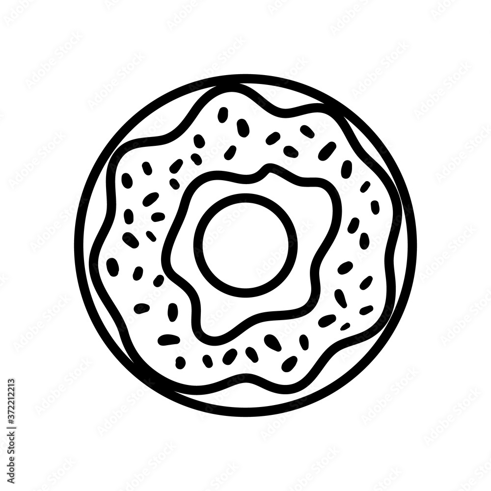 donut pop art line style