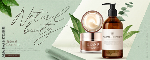 Ad banner for beauty product photo
