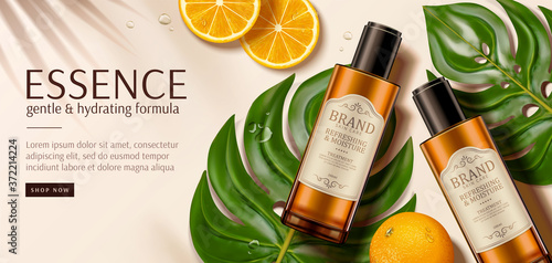 Luxury skincare product ad template