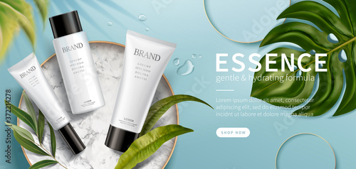 Luxury skincare product ad template