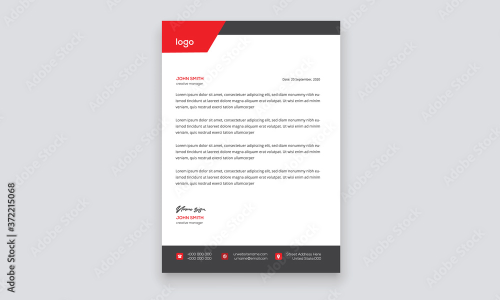 Simple creative modern letter head templates for your project design, Vector illustration Simple creative modern letter head templates for your project design, Vector illustration