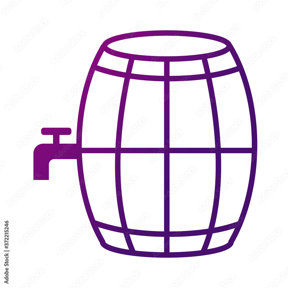 wine wooden barrel with tap gradient style icon wine wooden barrel with tap gradient style icon