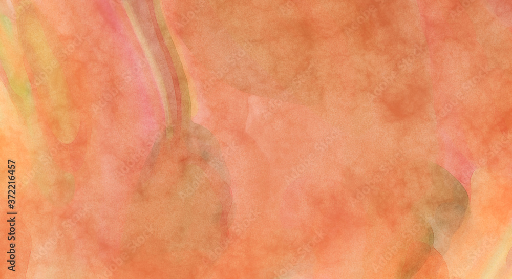 Fototapeta premium Watercolor abstract painting with pastel colors. Soft color painted illustration of calming composition for poster, wall art, banner, card, book cover or packaging. Modern brush strokes painting.