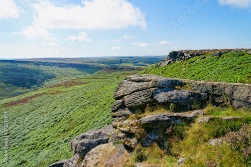 Across the gritstone strewn slopes of Higger Tor to Carl Wark hill fort