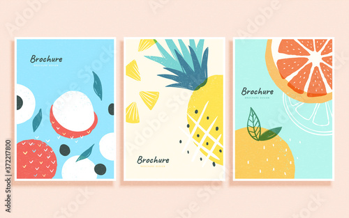 Cover template in fruit concept