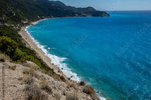  Pefkoulia beach  in Lefkada island of Greece