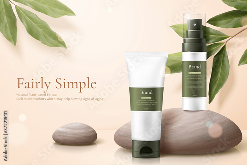 Healthy beauty product ad template