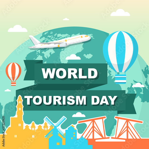 Amsterdam City Netherlands Europe Travel World Tourism Day Illustration