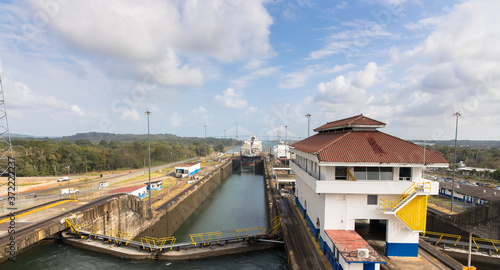 Wallpaper Mural Views of the third of the Gatun Locks of the Panama Canal, Panama Torontodigital.ca