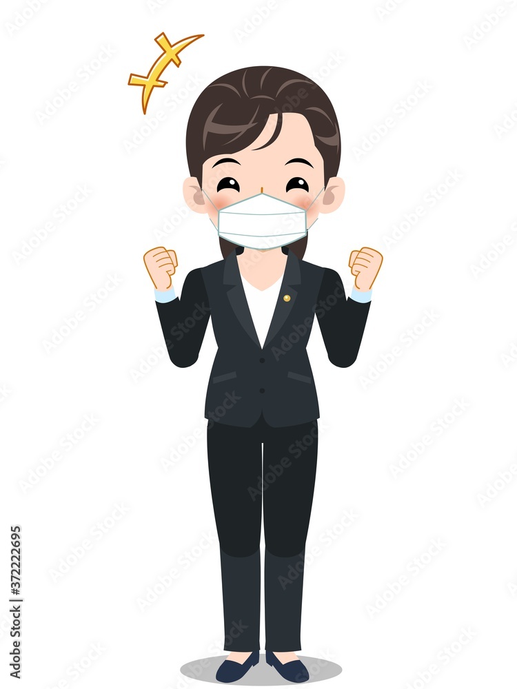 選挙活動中の女性