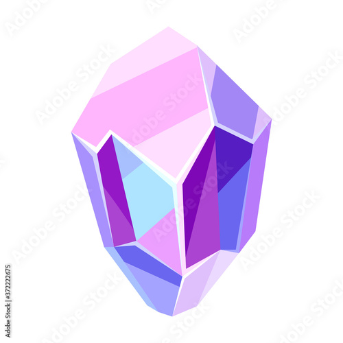 Illustration of crystal or mineral.