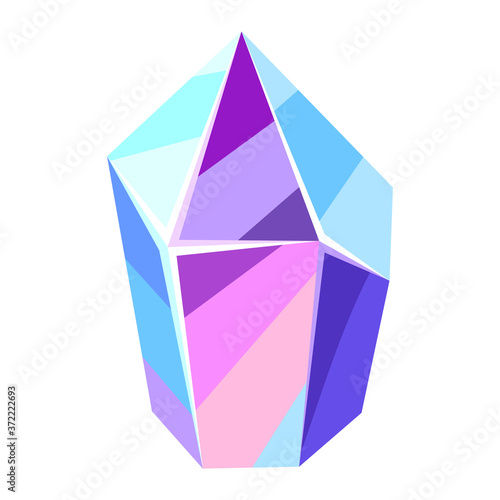 Illustration of crystal or mineral.